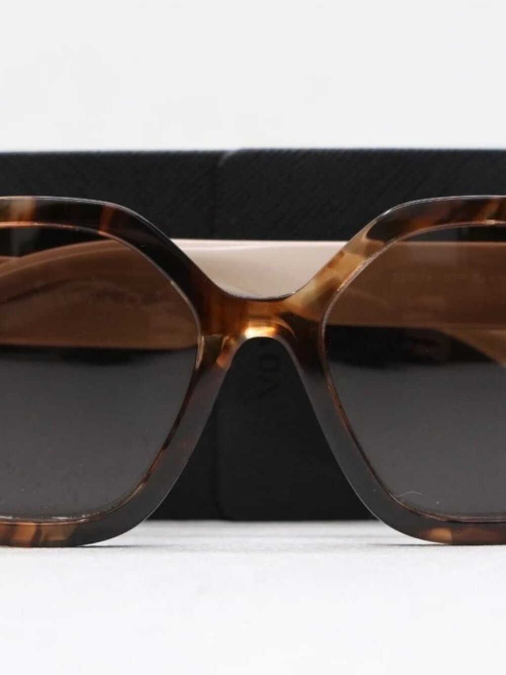 Prada SPR-24X 07R-0A6 140mm 2N 52 18mm Cat Eye Sunglasses Caramel Tortoise Brown